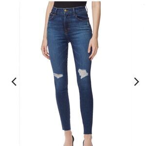 J. Brand 28 Leenah Arcade Destruct Jeans Denim Distressed High Rise